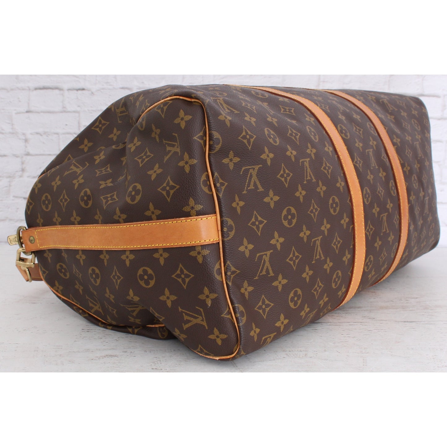 Louis Vuitton Keepall Bandouliere 55 Messenger Monogram Brown Travel