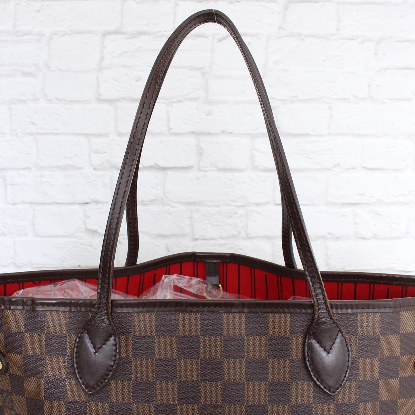 Louis Vuitton Neverfull MM Damier Ebene Cherry Tote