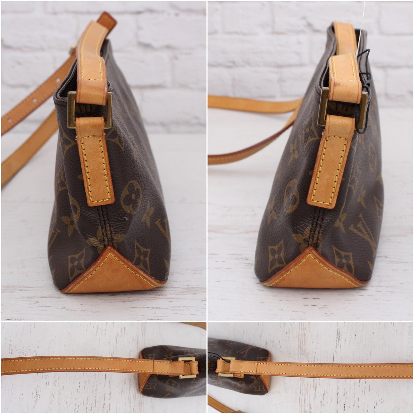 Louis Vuitton Trotteur Monogram Small Crossbody Leather Shoulder Handbag A4454