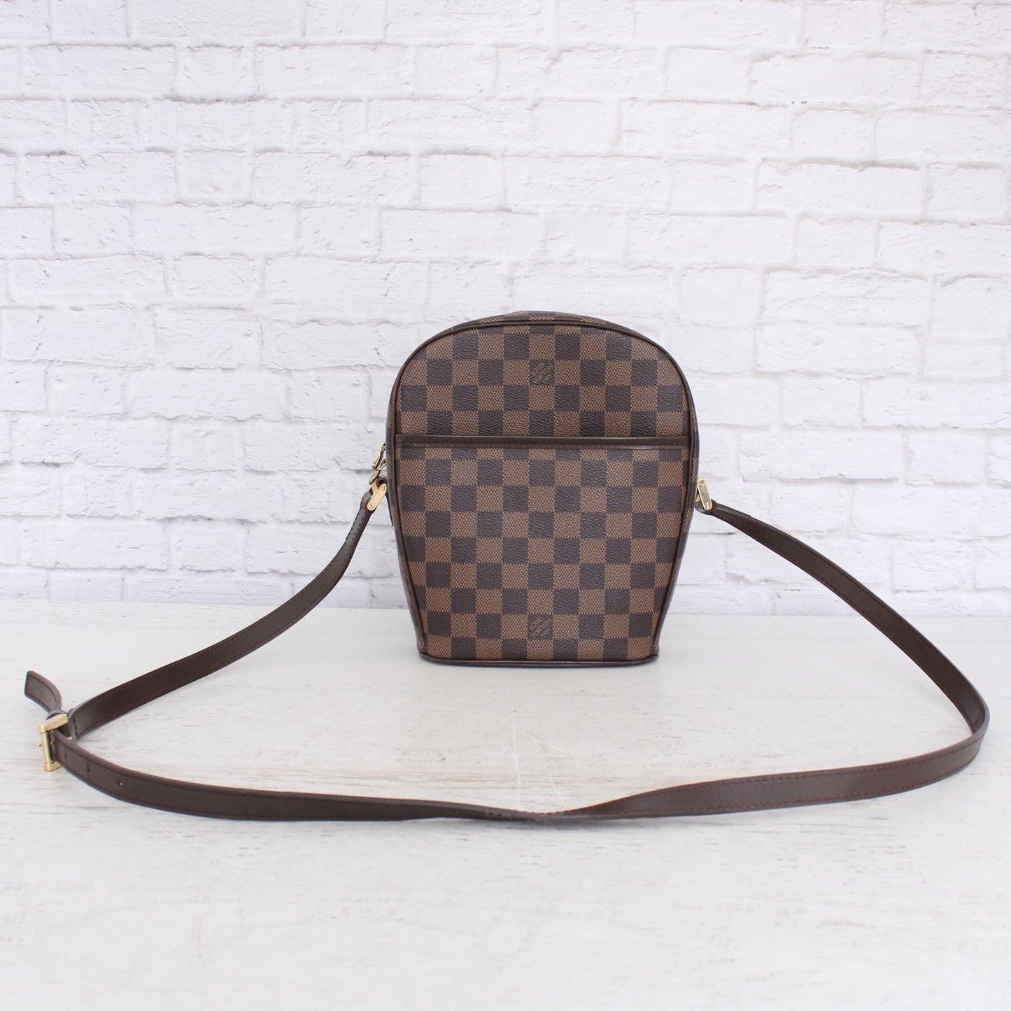 Louis Vuitton Ipanema PM Damier Ebene Crossbody Purse Messenger Brown