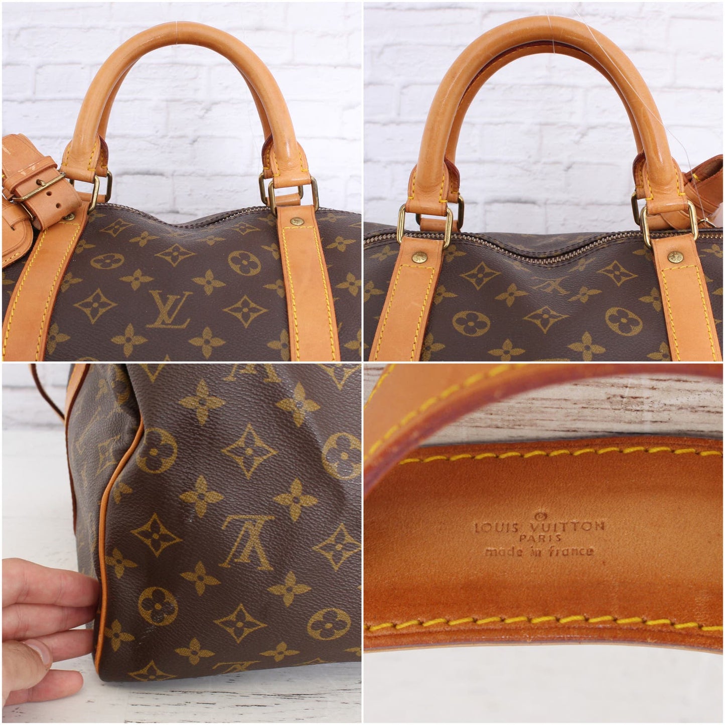 Louis Vuitton Keepall 60 Bandouliere Monogram Duffle Luggage Shoulder