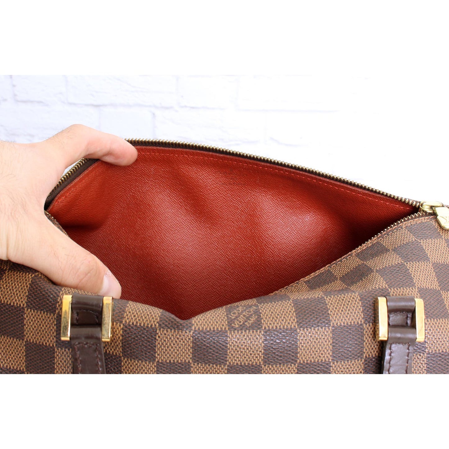 Louis Vuitton Papillon 30 Monogram with Pouch Satchel Brown Handbag LV