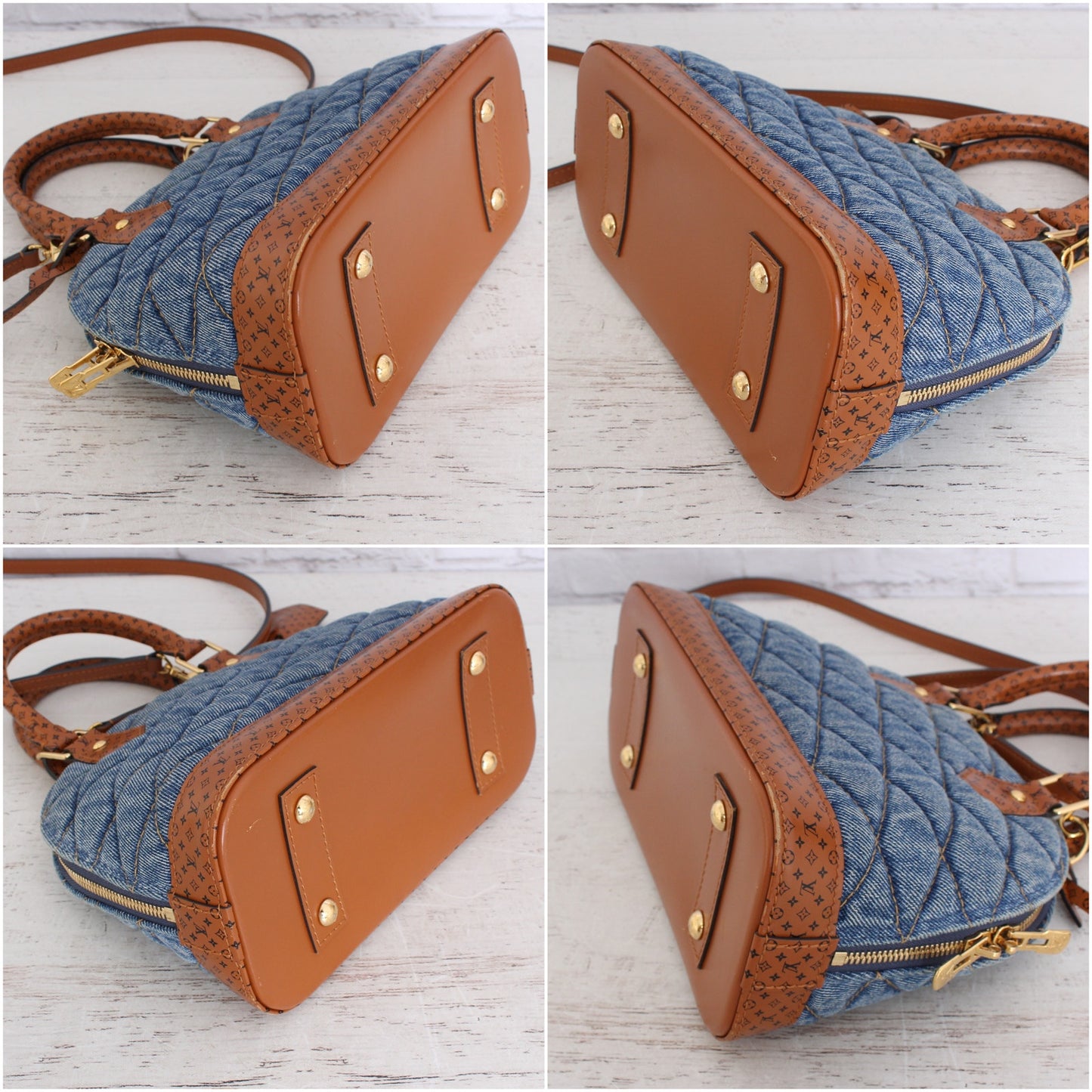 Louis Vuitton Alma BB Malletage Denim Crossbody