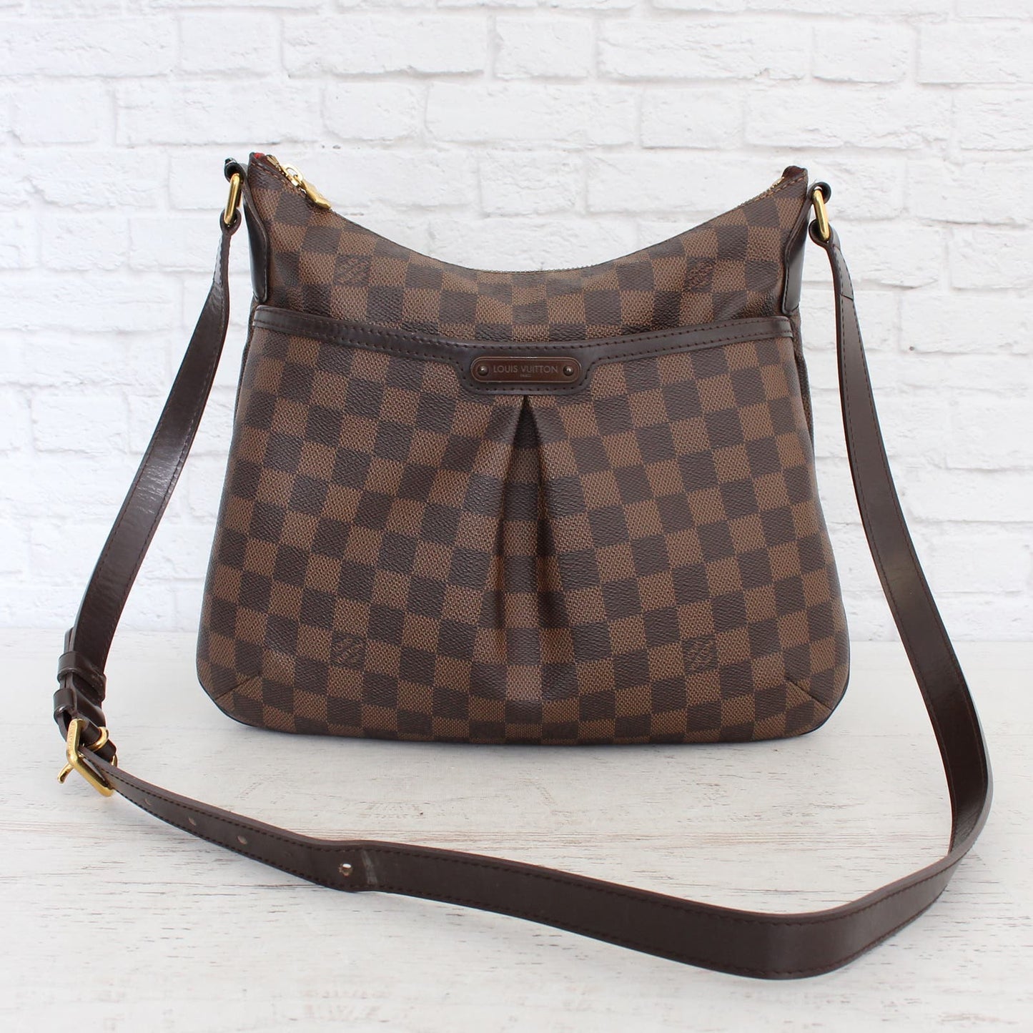 Louis Vuitton Bloomsbury PM Crossbody Damier Ebene Brown Leather Purse