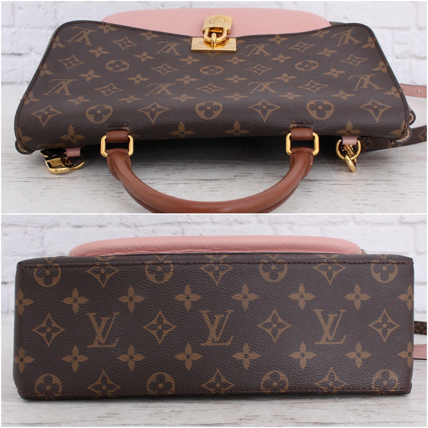 Louis Vuitton Marignan Pink & Monogram Crossbody & Satchel