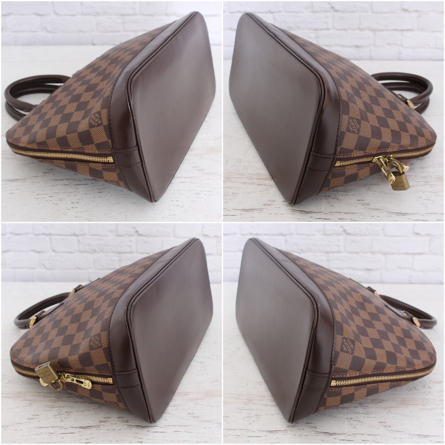 Louis Vuitton Alma MM Damier Ebene Satchel