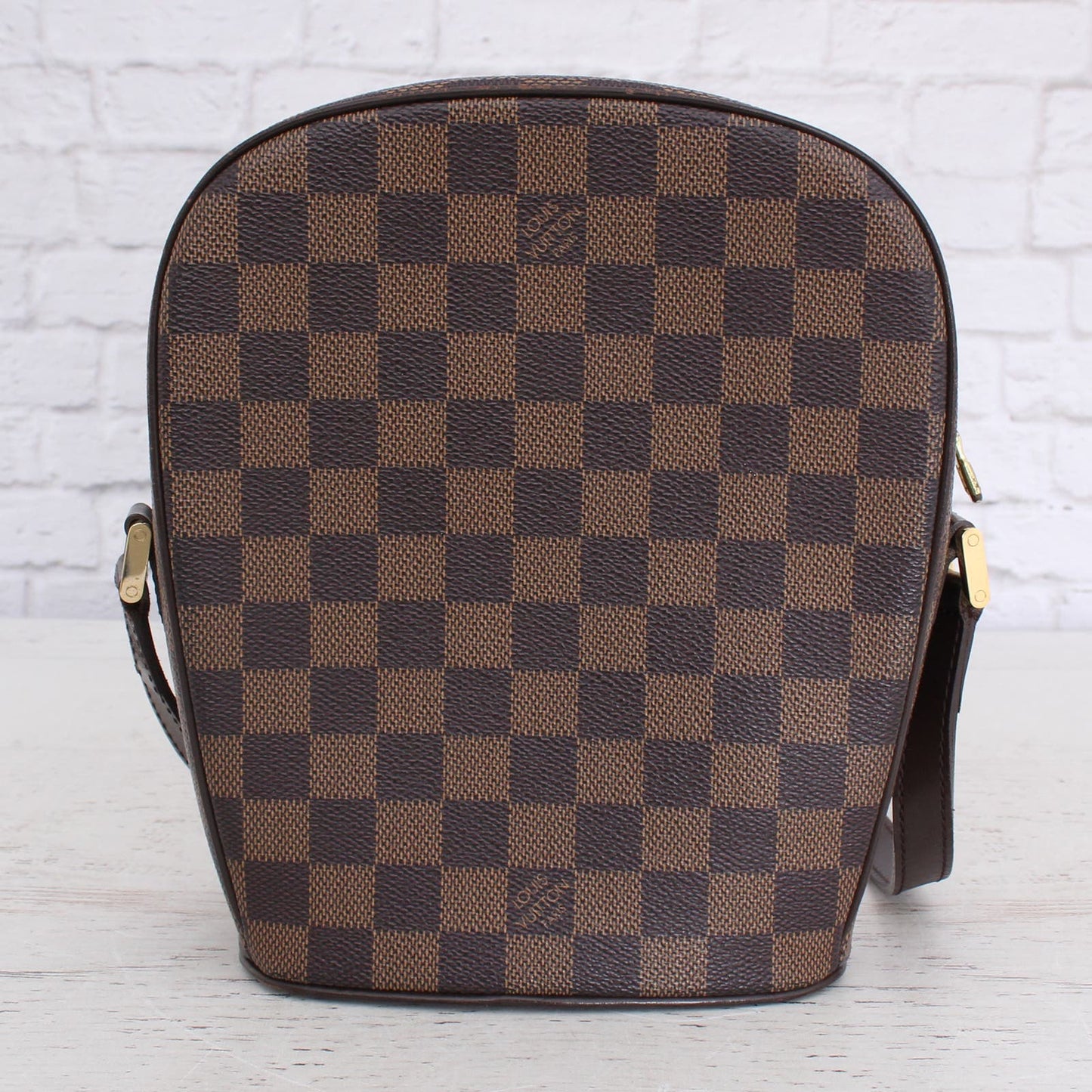 Louis Vuitton Ipanema PM Damier Ebene Crossbody Purse Messenger Brown