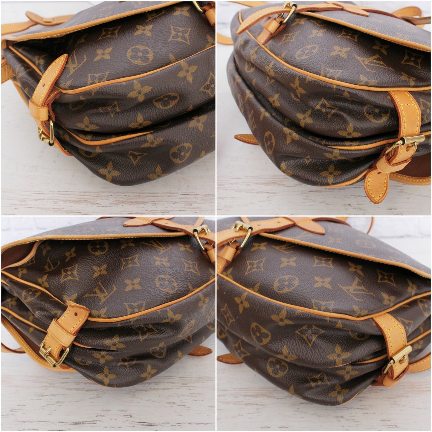 Louis Vuitton Saumur 30 Monogram Crossbody & Shoulder Bag Messenger Brown A5115