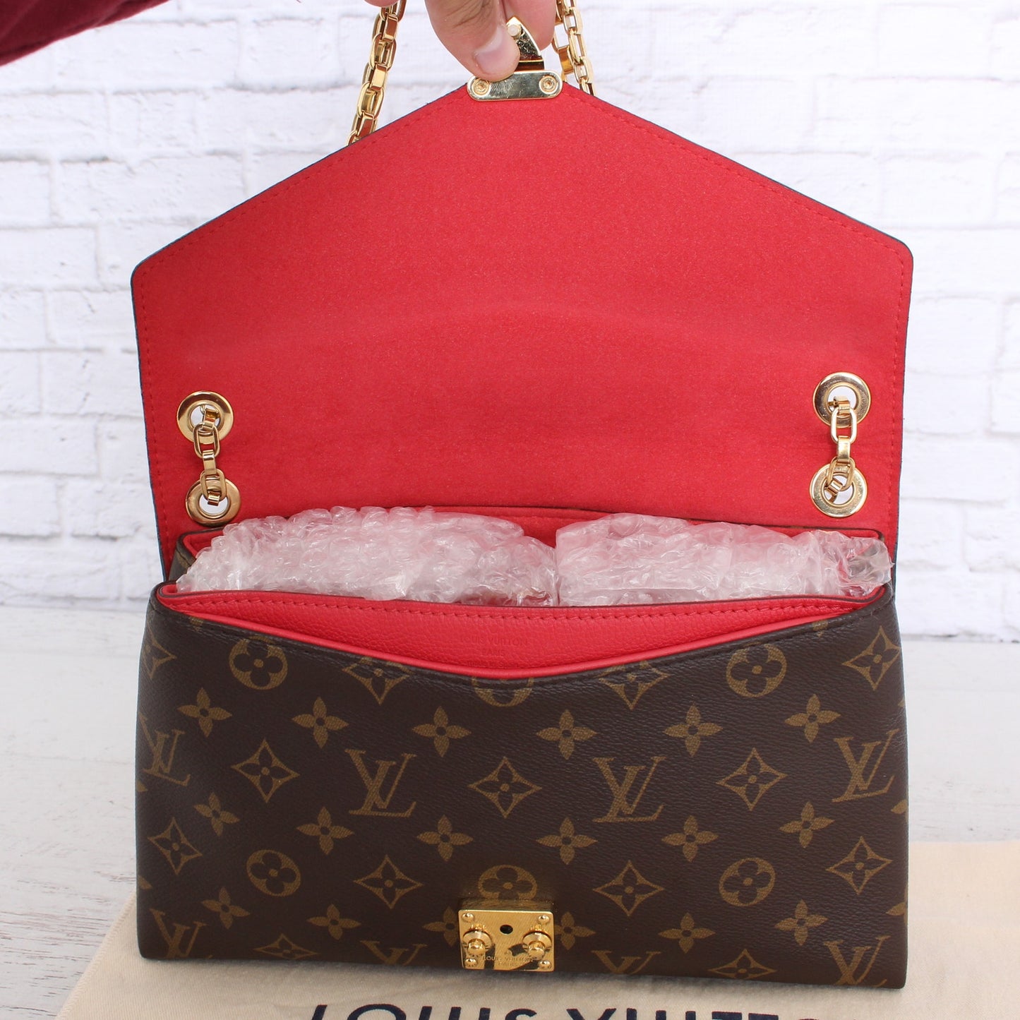 Louis Vuitton Pallas Chain Monogram Shoulder & Crossbody Bag