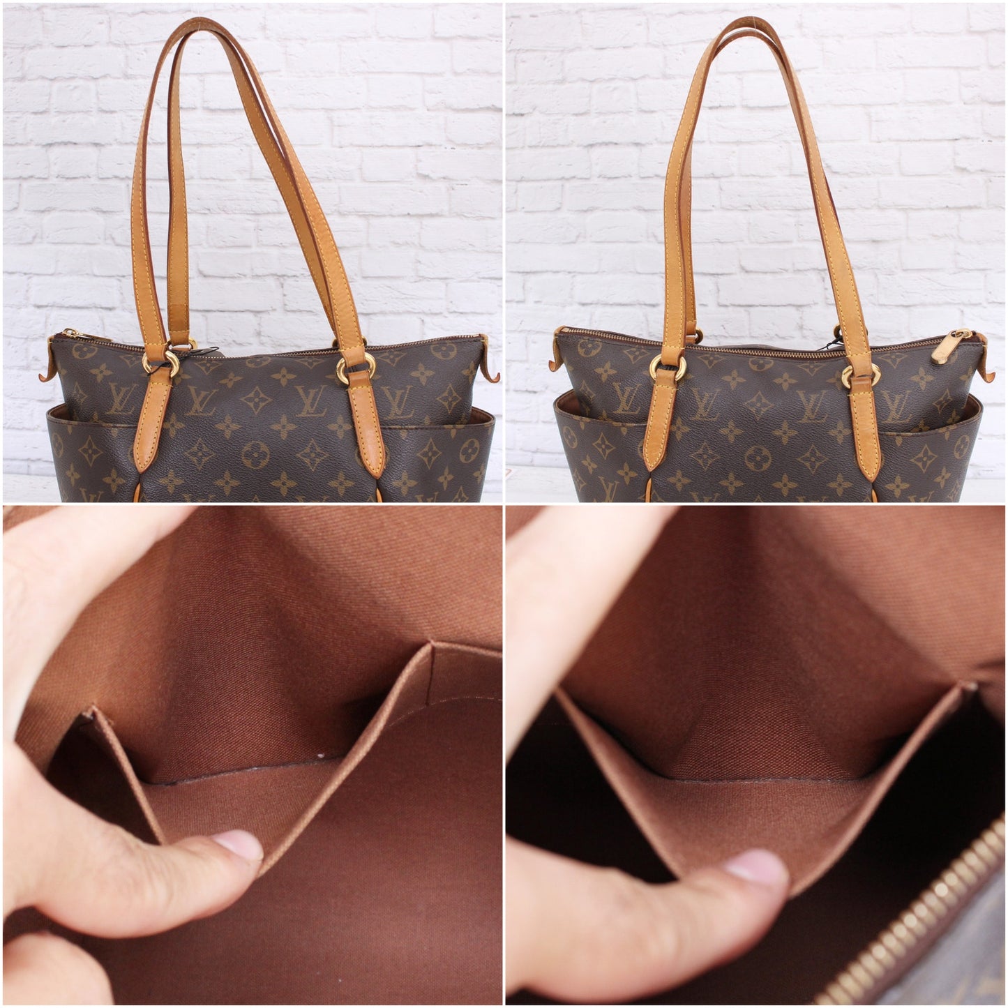 Louis Vuitton Totally PM Monogram Tote Shoulder Purse Leather Handbag A3646