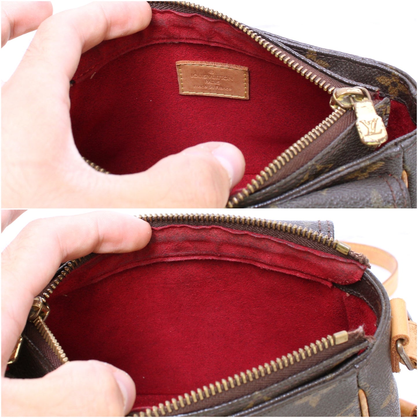 Louis Vuitton Viva Cite PM Small Crossbody & Shoulder Leather Red Purse A4573