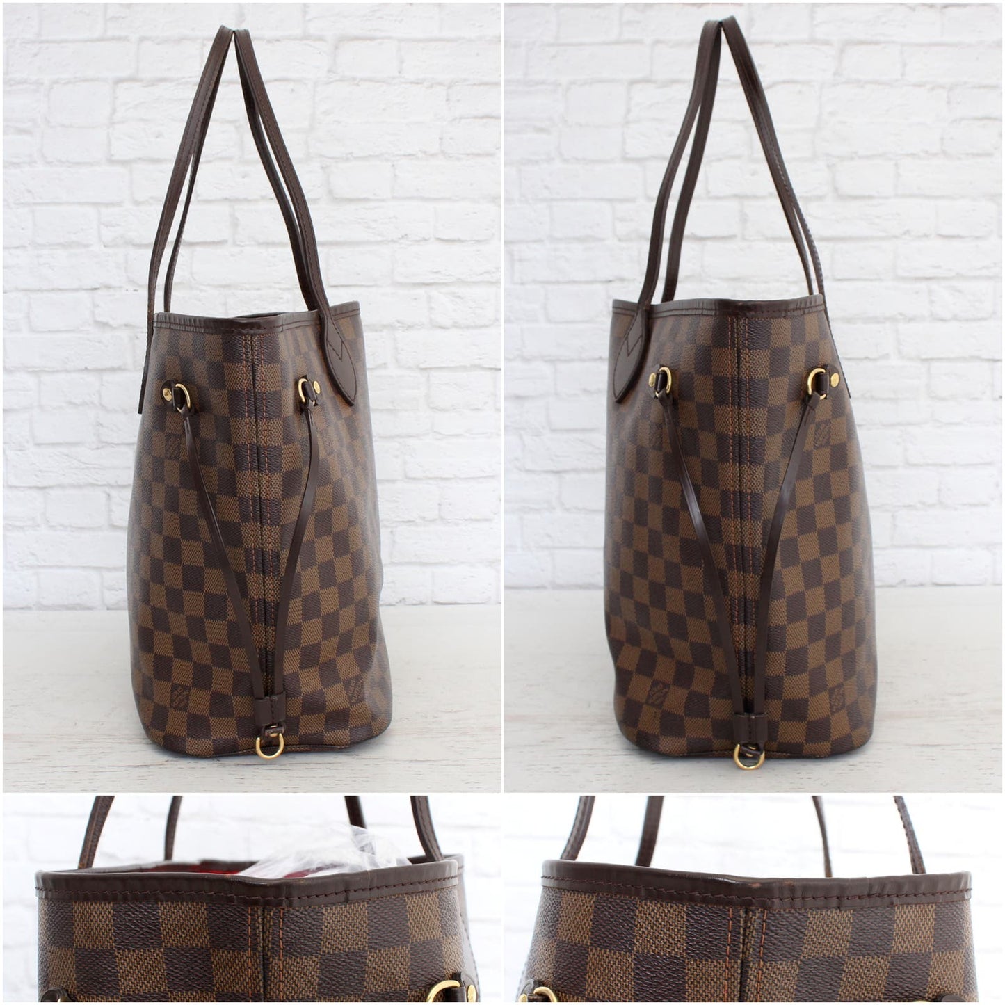 Louis Vuitton Neverfull MM Damier Ebene Cherry Tote