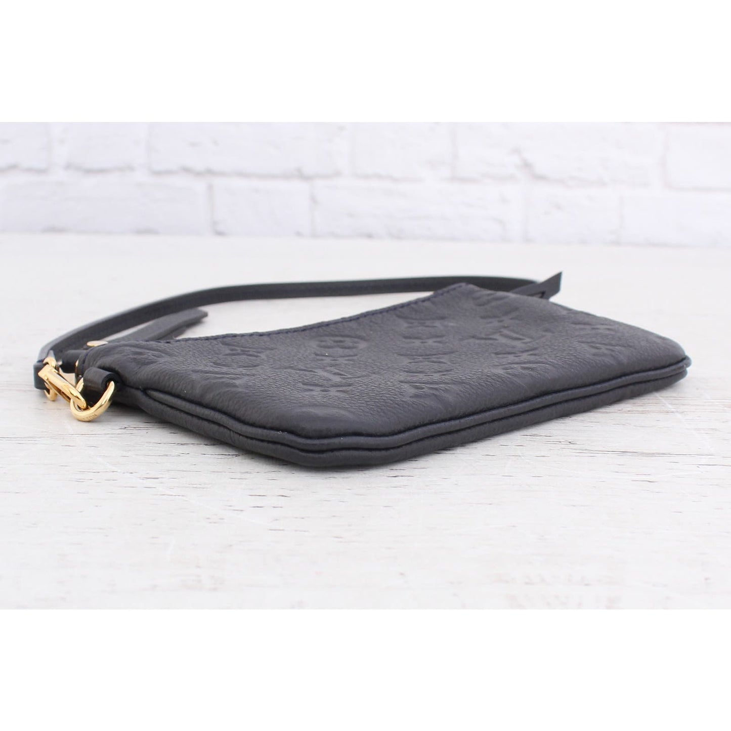 Louis Vuitton Citadine GM Black Empreinte Pouch Leather Women Clutch