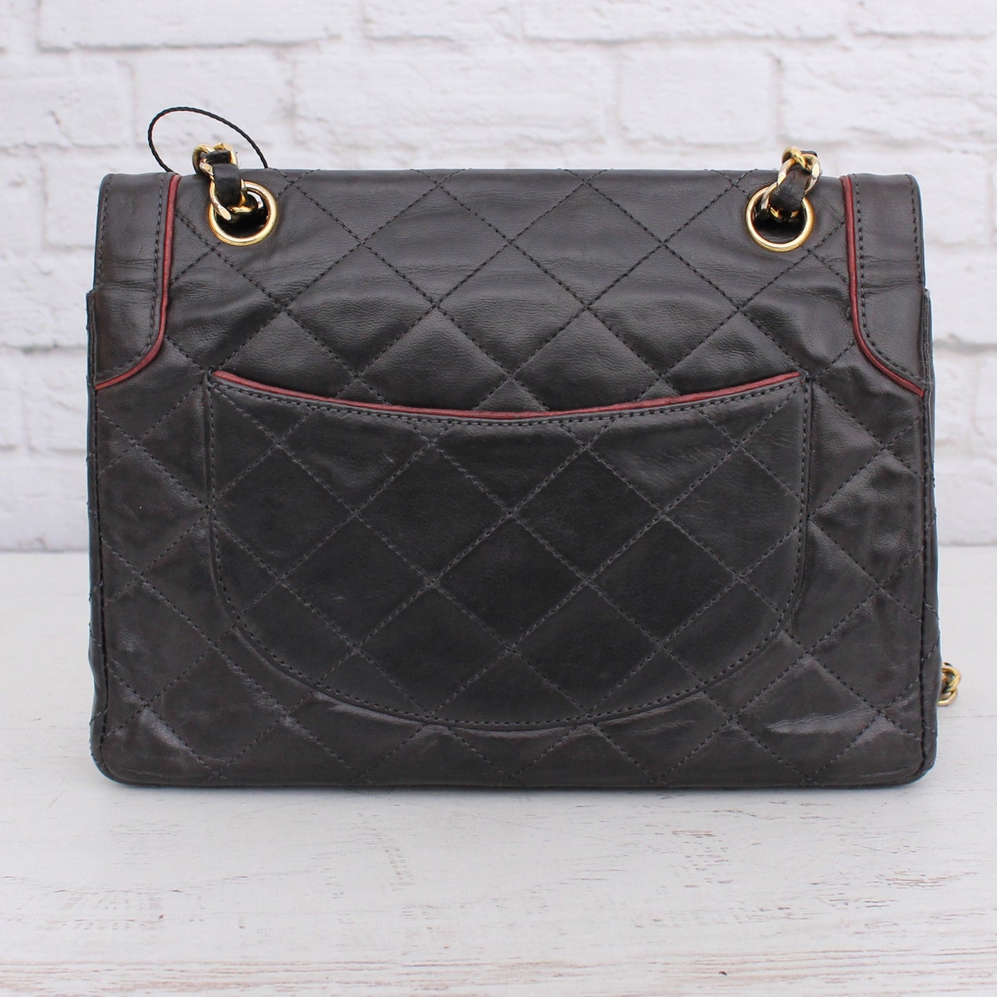 Chanel Paris Limited Two Tone Double Flap Black Lambskin Shoulder Crossbody