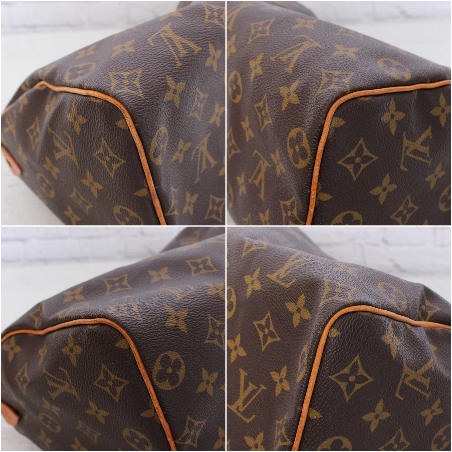 Louis Vuitton Speedy 25 Monogram Satchel Purse Handbag Leather Tote Purse A5120