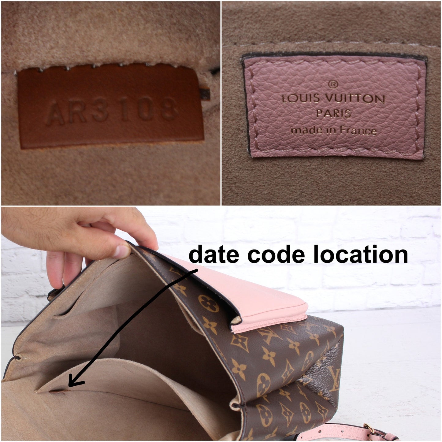 Louis Vuitton Marignan Pink & Monogram Crossbody & Satchel