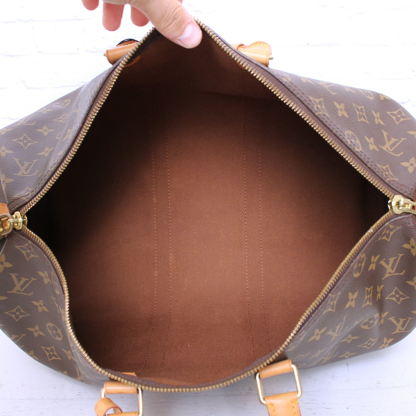 Louis Vuitton Keepall Boston 45 Monogram Duffle Bag Travel Handbag A5003