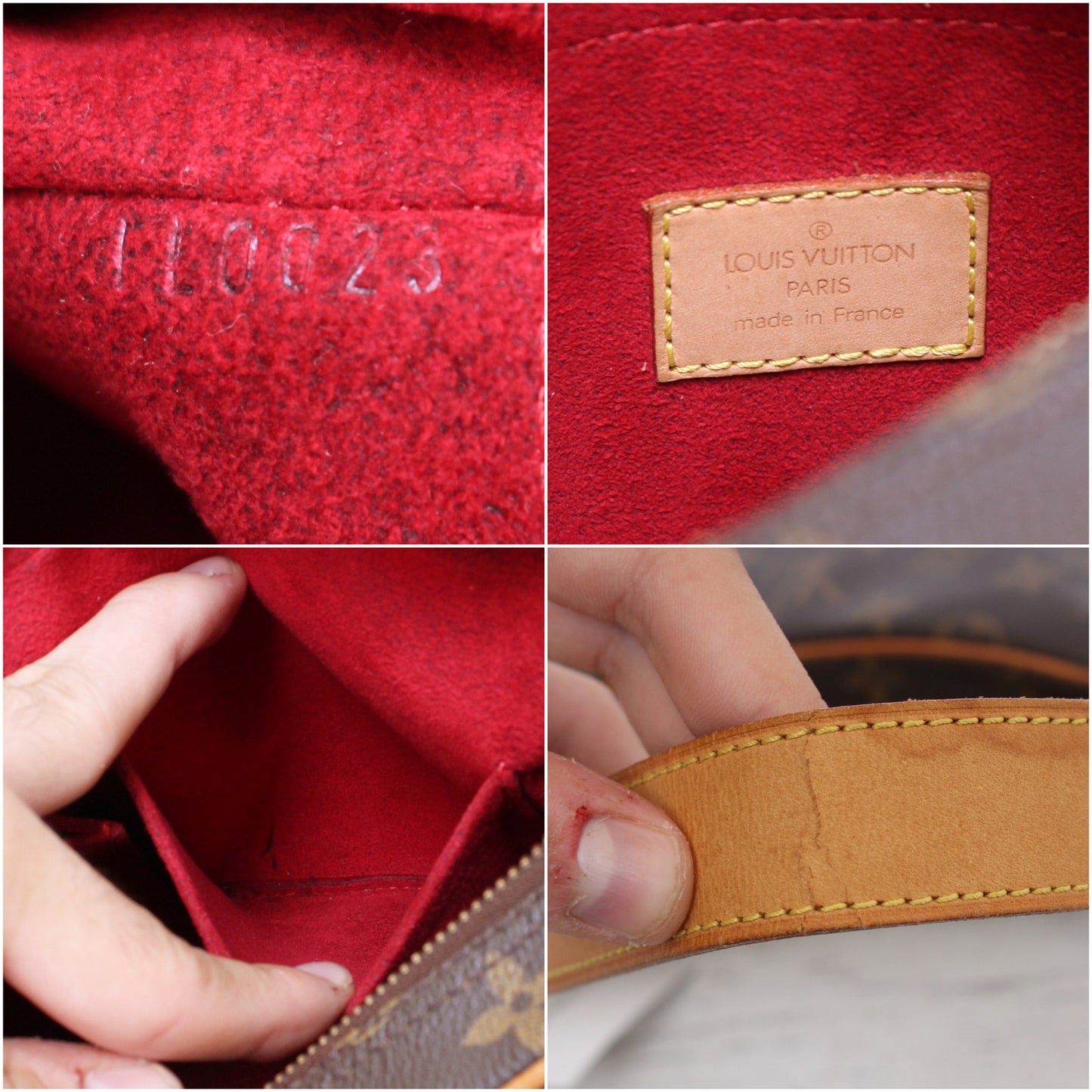 Louis Vuitton Croissant MM Monogram Crescent Shoulder Bag Purse Moon Hobo A4643