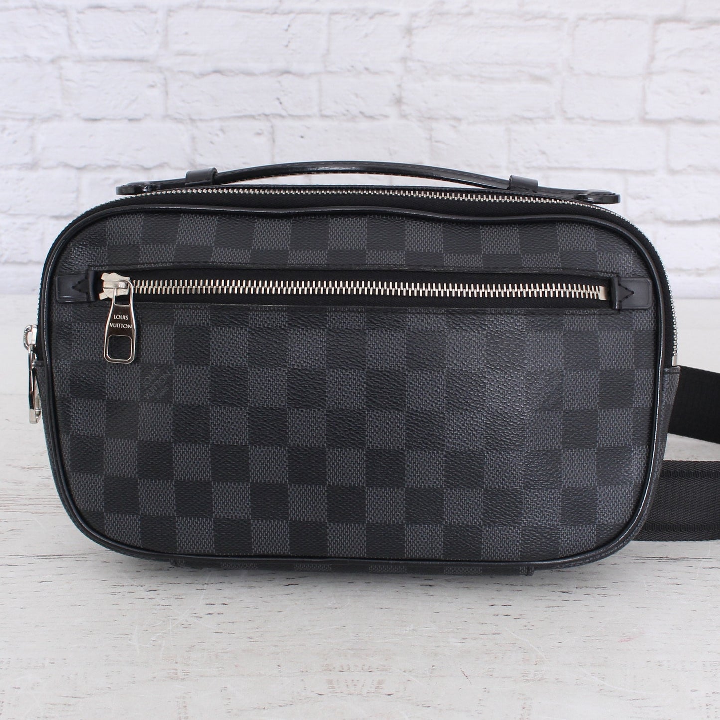 Louis Vuitton Ambler Damier Graphite Bumbag Waist Crossbody Pouch LV