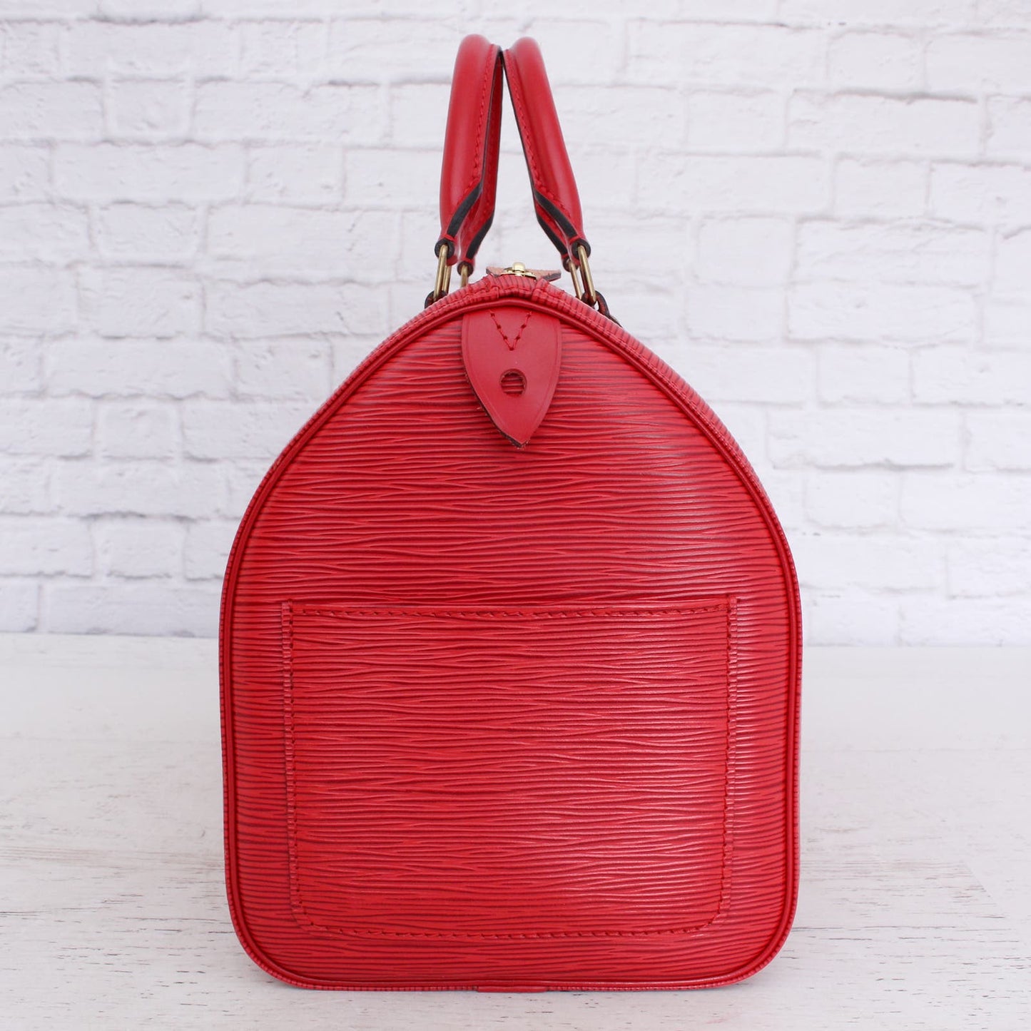 Louis Vuitton Speedy 30 Red Epi Satchel