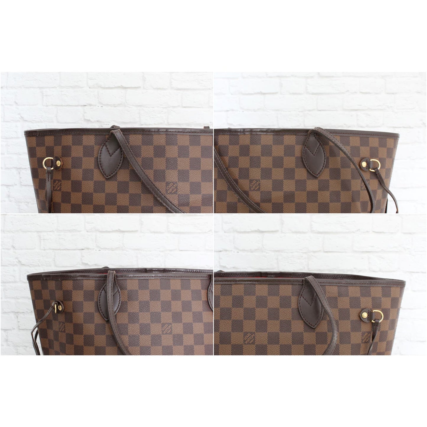 Louis Vuitton Neverfull MM Damier Ebene with Cherry Interior