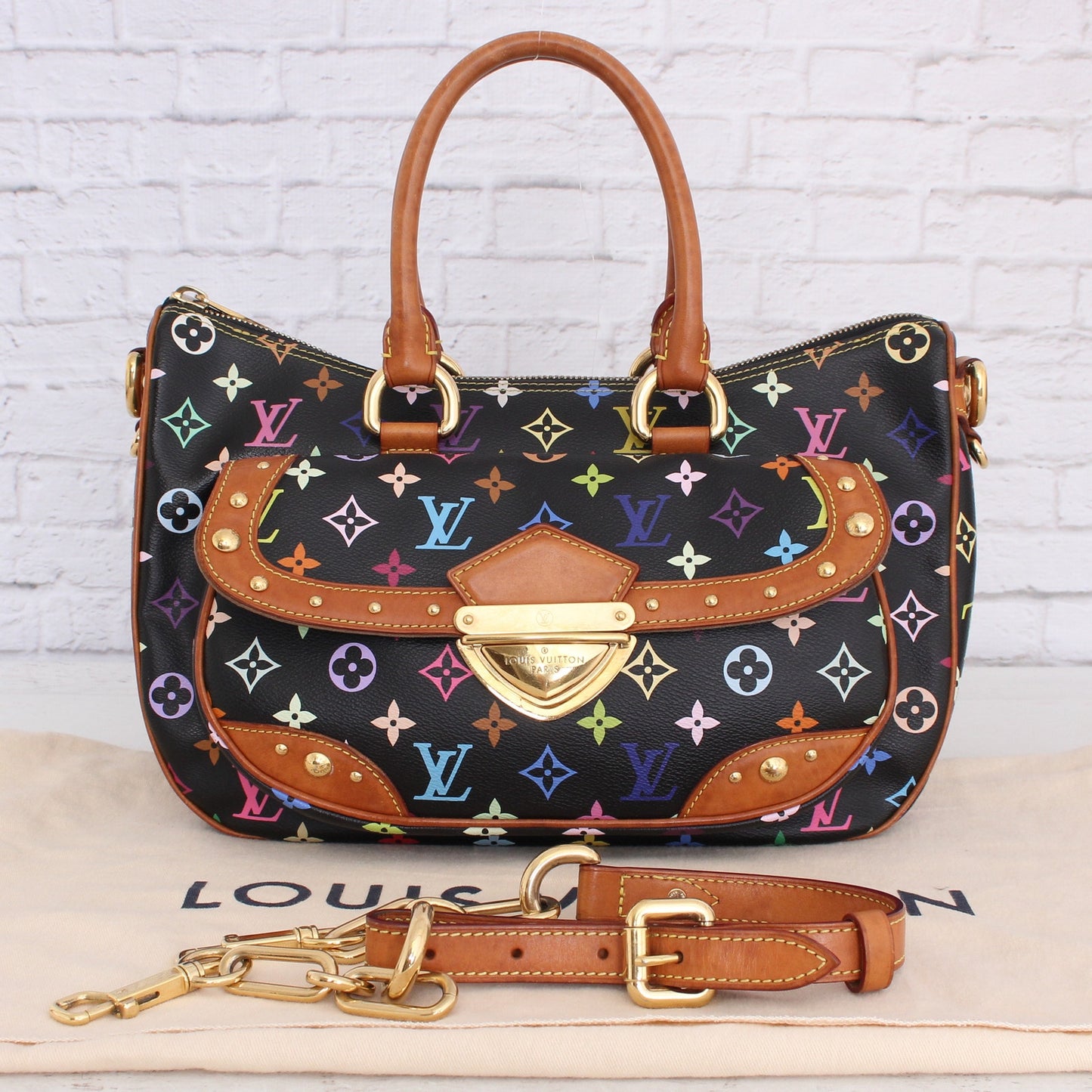 Louis Vuitton Rita Black Multicolor Shoulder Bag