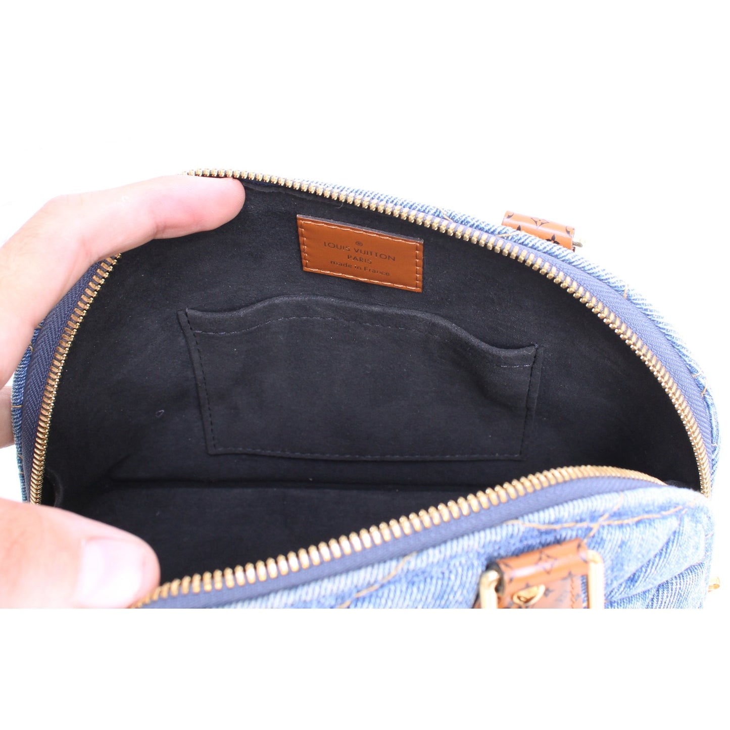 Louis Vuitton Alma BB Malletage Denim Crossbody