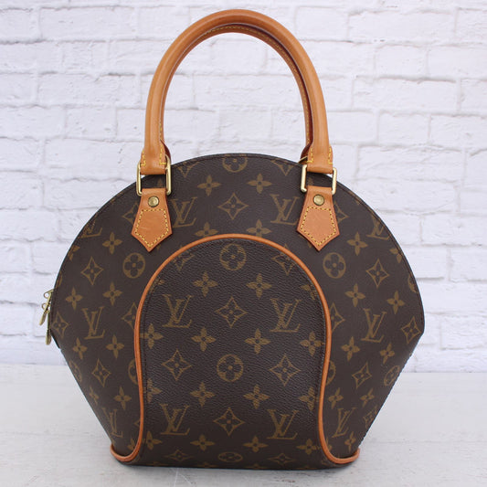 Louis Vuitton Ellipse PM Monogram Satchel Purse Handbag Tote Leather