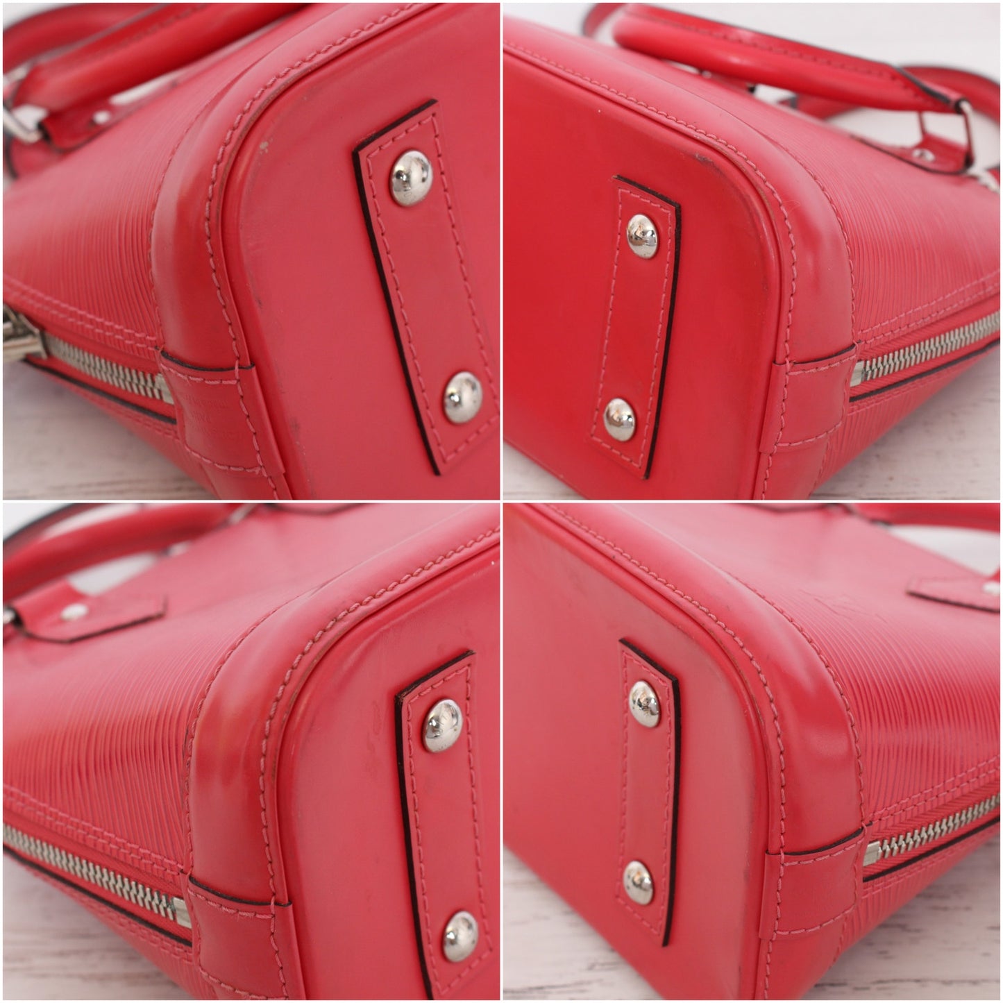 Louis Vuitton Alma BB Pink Epi Crossbody Leather Satchel Handbag A2664