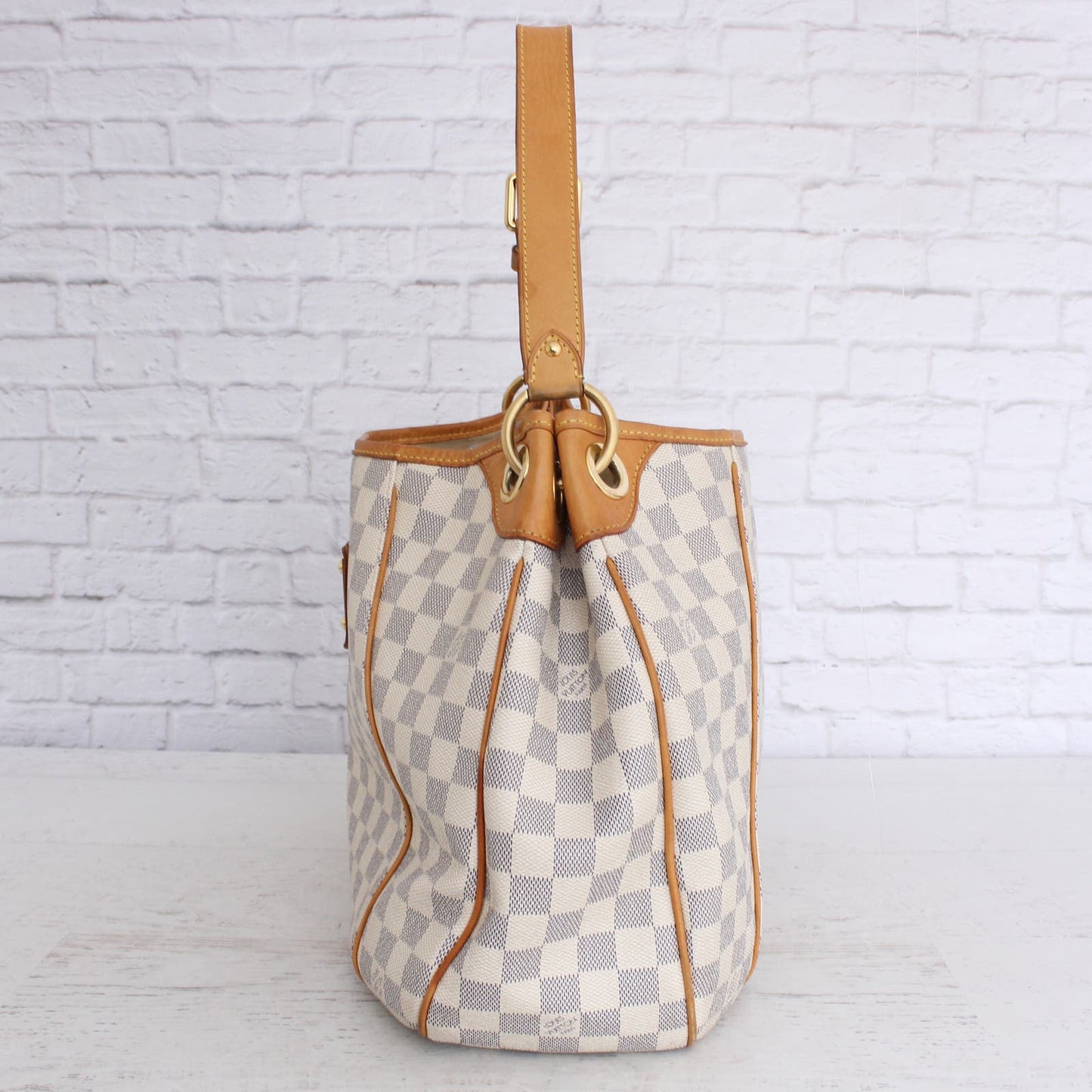 Louis Vuitton Galliera PM Damier Azur Shoulder Bag + Certificate of Authenticity