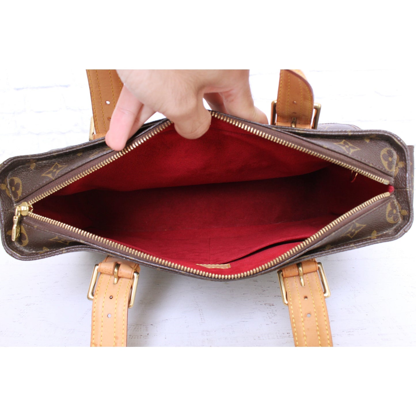 Louis Vuitton Multiple Cite Purse Monogram Bag Pochette Travel Canvas A4995