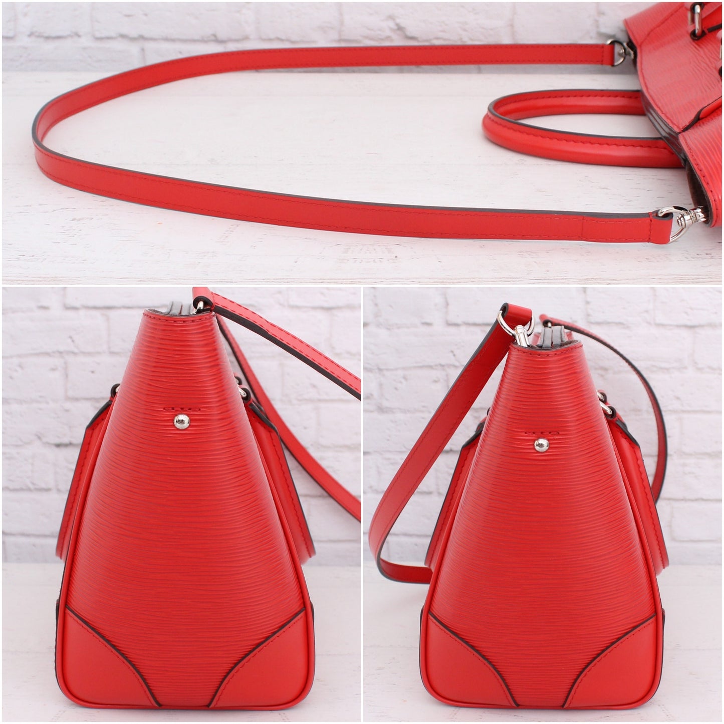 Louis Vuitton Phoenix PM Red Epi Satchel Crossbody and Shoulder Purse Tote A3189