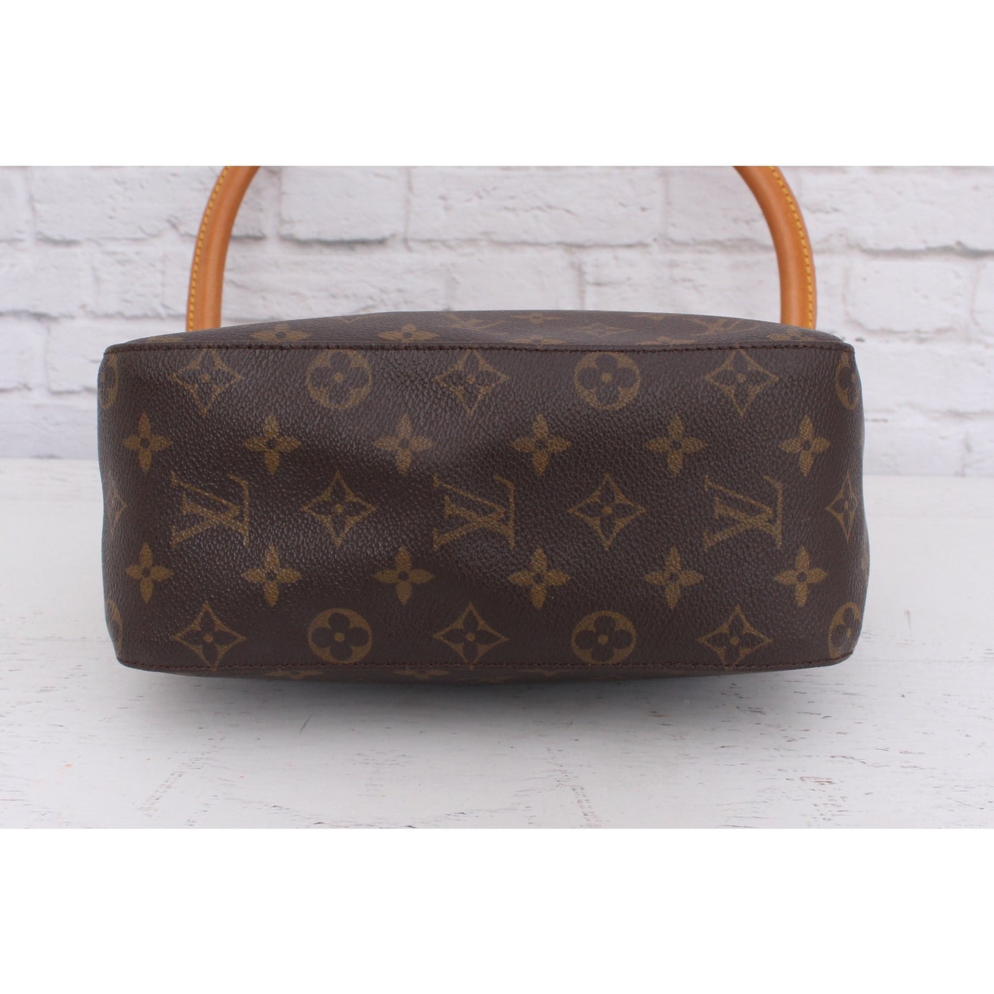 Louis Vuitton Looping MM Shoulder Bag Monogram Purse Tote Leather Handbag A3501