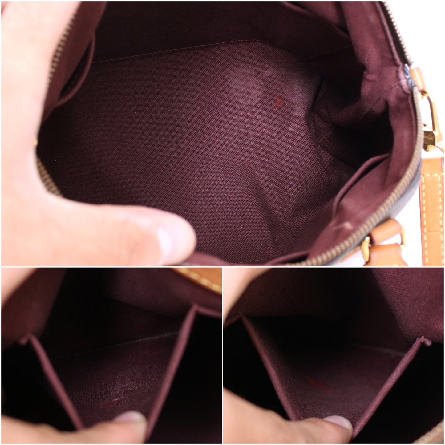 Louis Vuitton Rivoli PM Crossbody Monogram Canvas Satchel Brown Handbag A3573