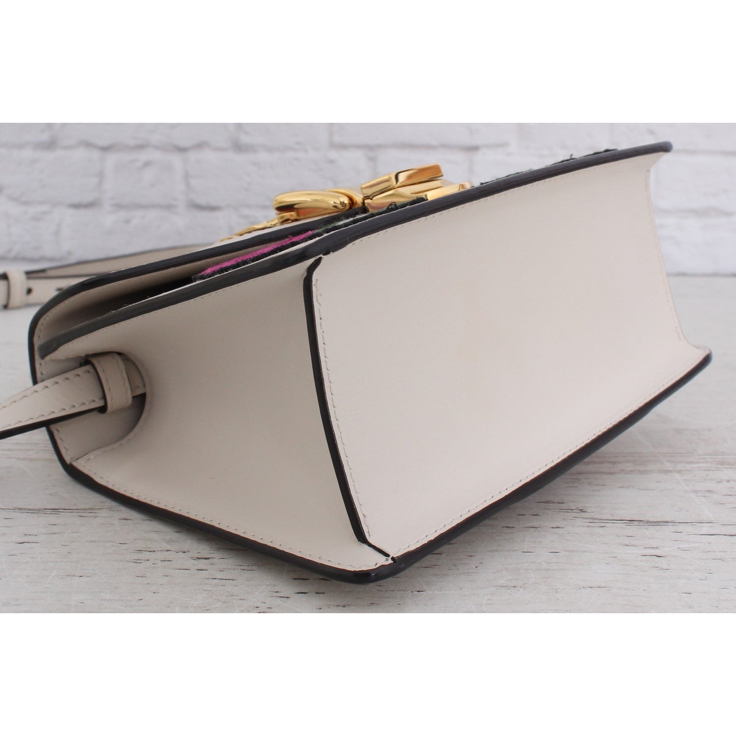 Gucci Mini Sylvie White Floral Crossbody Small