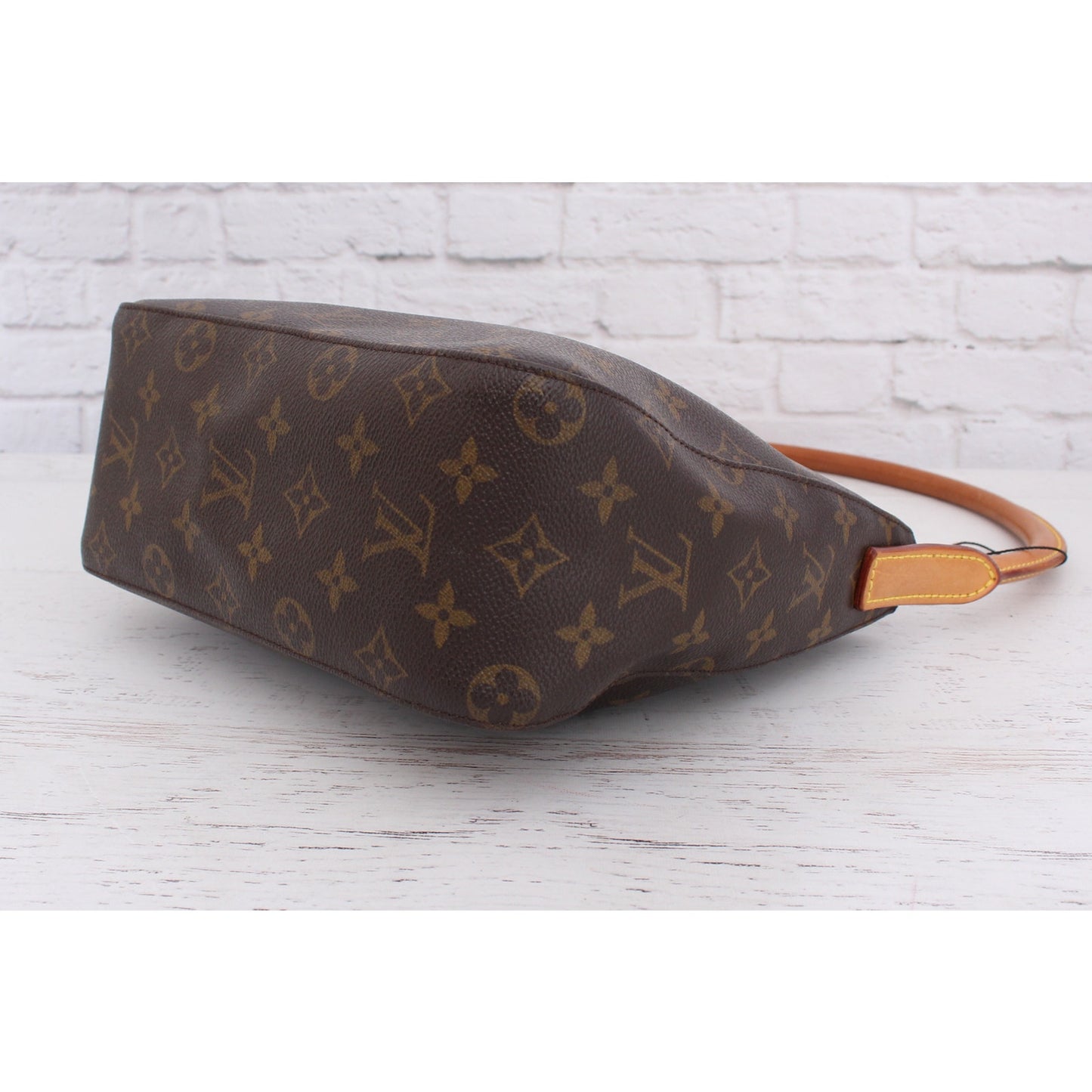 Louis Vuitton Looping MM Shoulder Bag Monogram Purse Tote Leather Handbag A3501