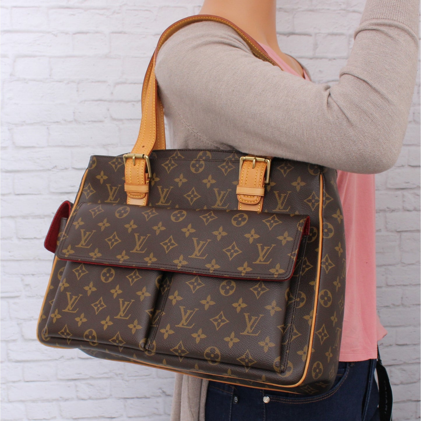 Louis Vuitton Multiple Cite Purse Monogram Bag Pochette Travel Canvas A4995