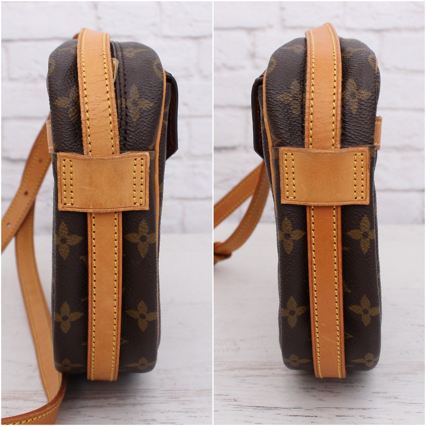 Louis Vuitton Jeune Fille MM Crossbody Purse Messenger Monogram Leather A5016