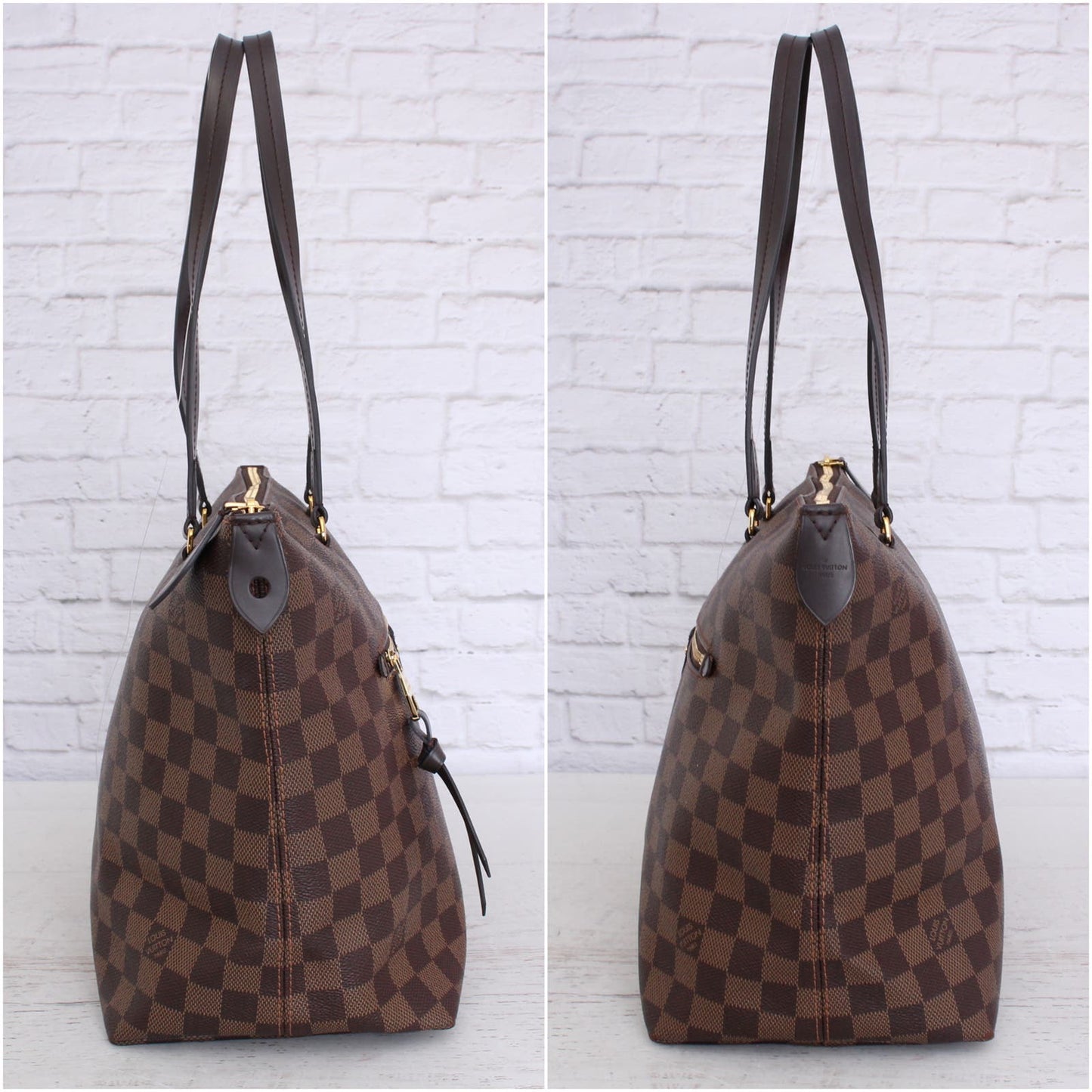 Louis Vuitton Iena MM Tote Damier Ebene Shoulder Bag