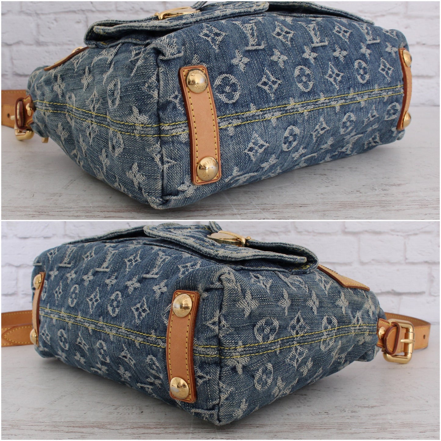 Louis Vuitton Baggy PM Blue Denim Monogram Crossbody