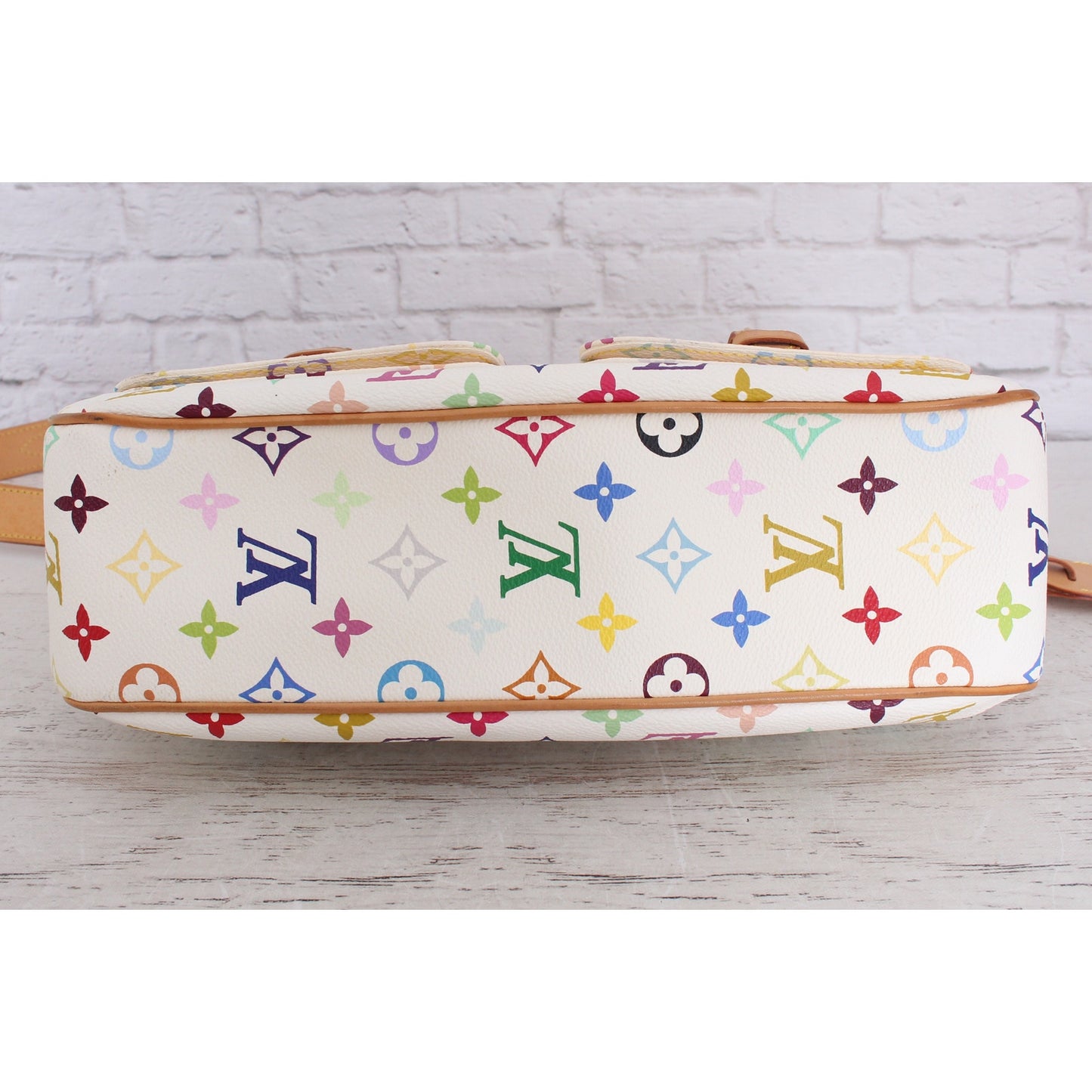 Louis Vuitton Lodge GM White Multicolor Crossbody Leather Shoulder Bag