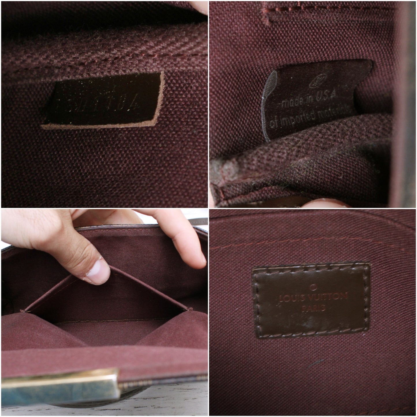 Louis Vuitton Favorite PM Damier Ebene Crossbody & Shoulder Purse Women A5530