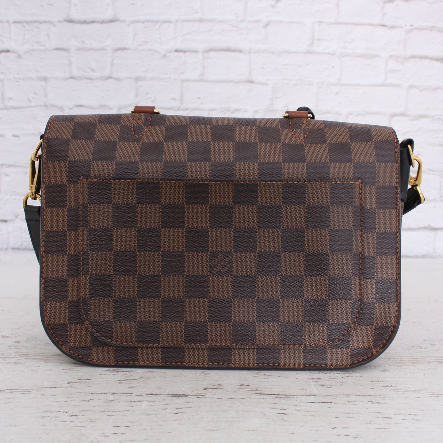 Louis Vuitton Beaumarchais Damier Ebene Leather Crossbody