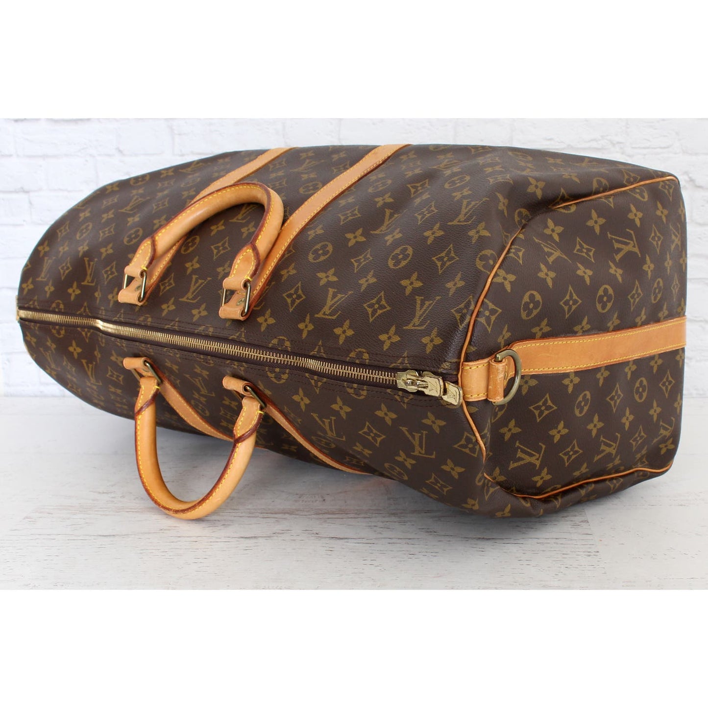 Louis Vuitton Keepall Bandouliere 55 Monogram Duffle Luggage Handbag