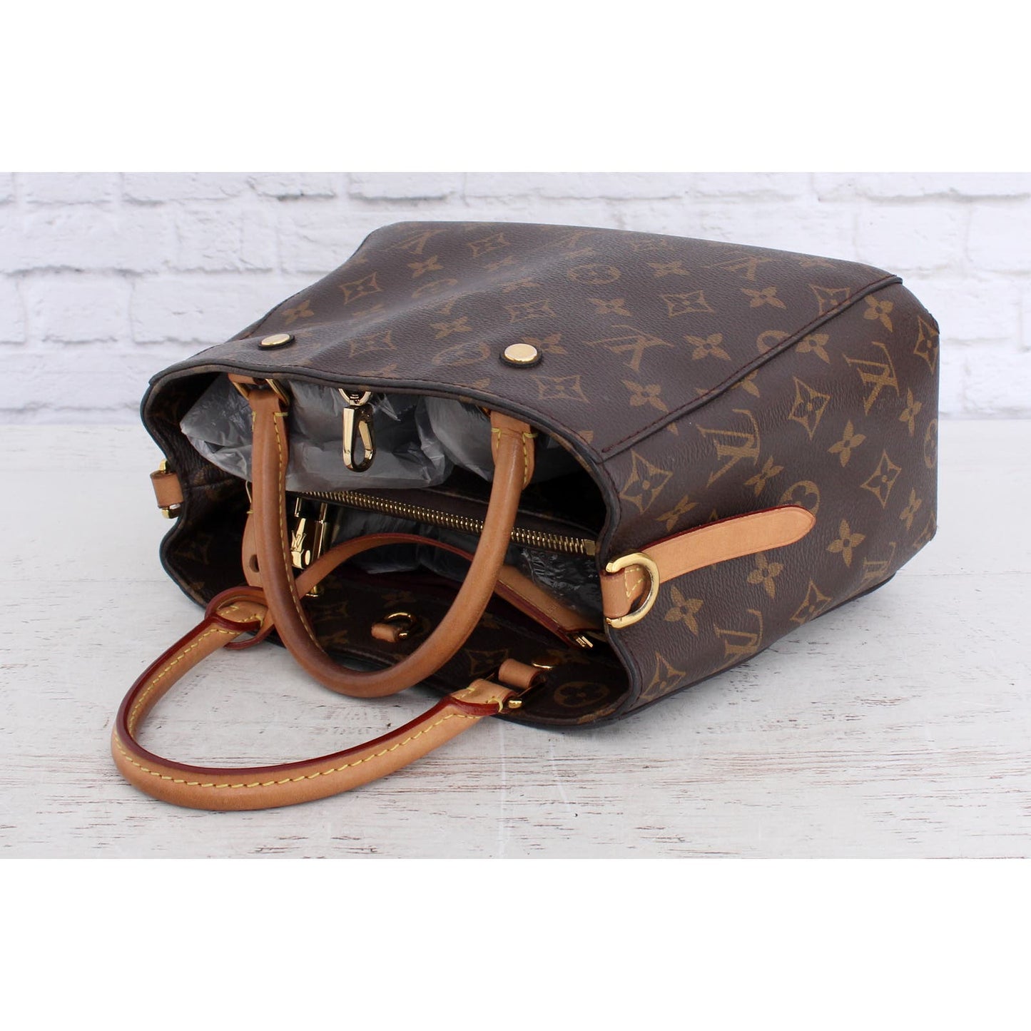 Louis Vuitton Montaigne BB Crossbody Satchel Monogram Handbag Purse LV