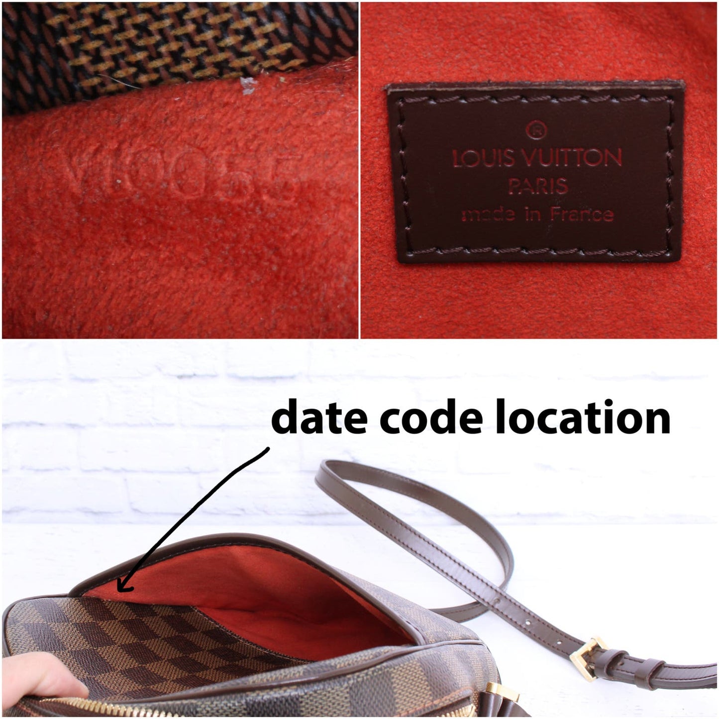 Louis Vuitton Ipanema PM Damier Ebene Crossbody Purse Messenger Brown