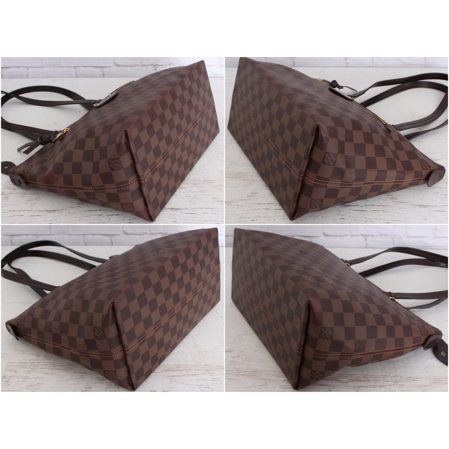 Louis Vuitton Iena PM Zip Tote Damier Ebene Shoulder Bag