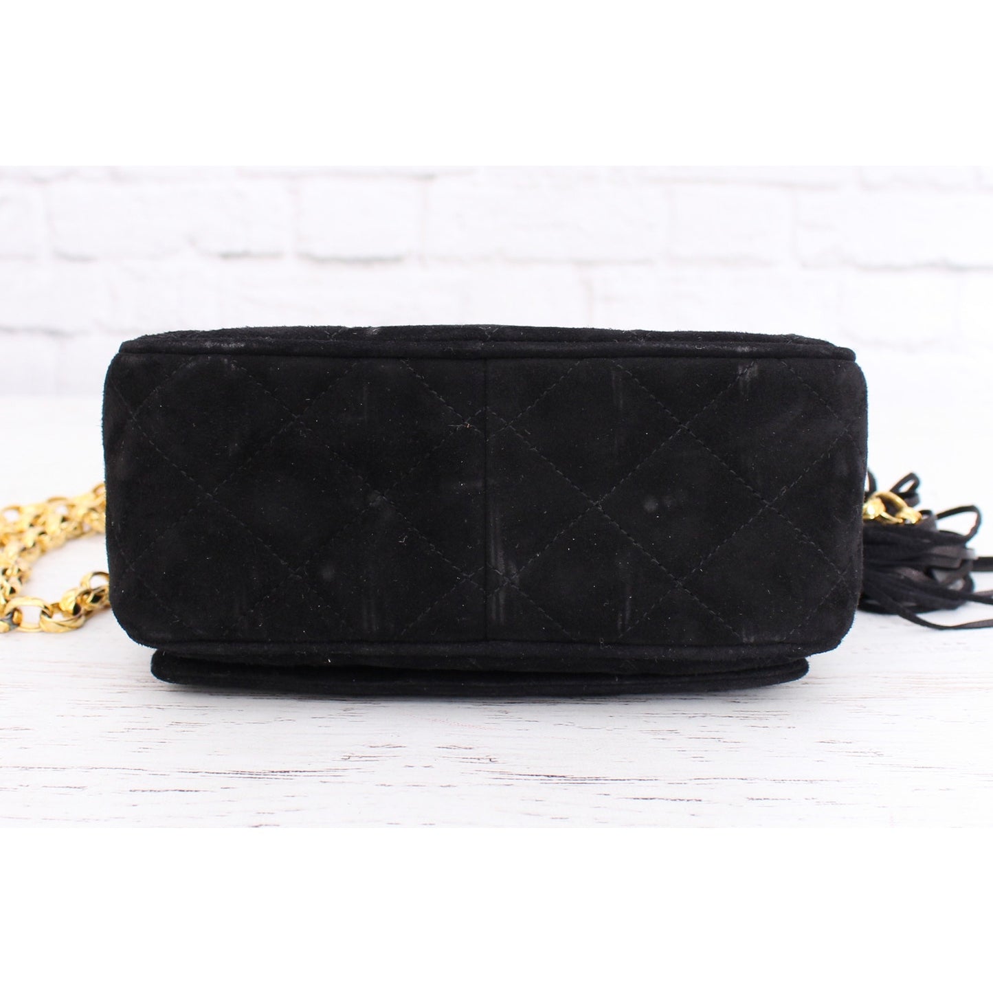 Chanel CC Camera Bag Black Suede Leather Crossbody and Shoulder Purse A3123