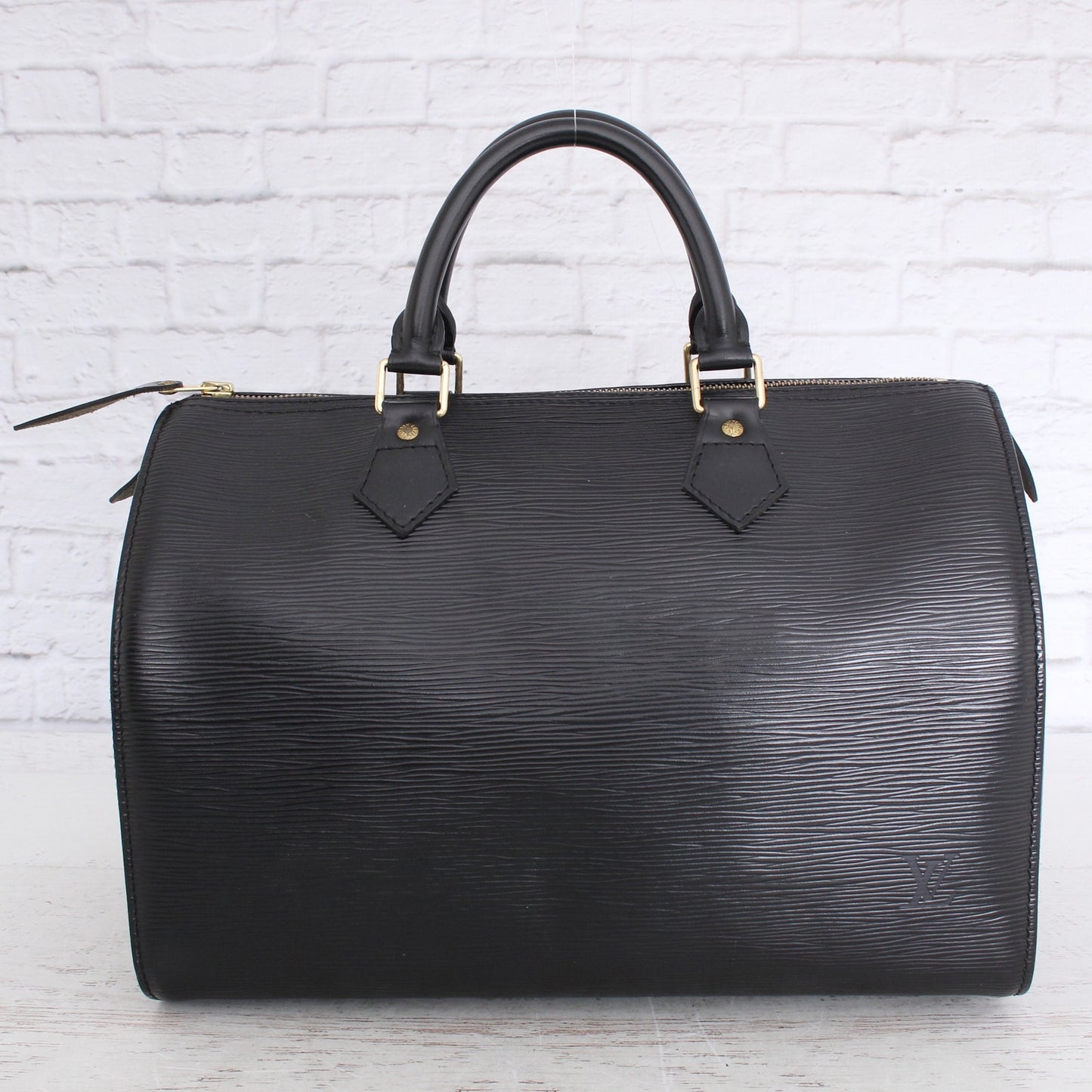 Louis Vuitton Speedy 30 Black Epi Satchel