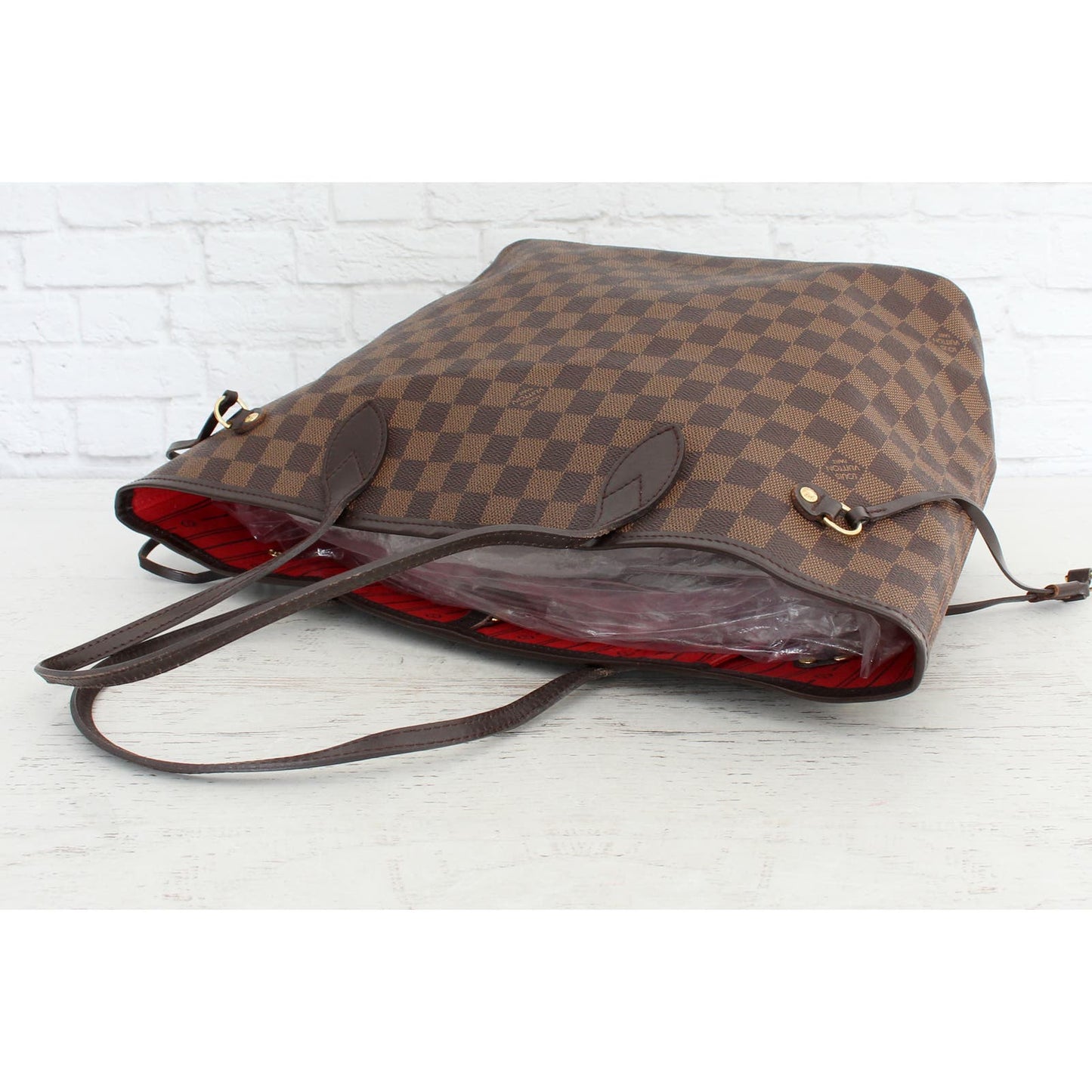 Louis Vuitton Neverfull MM Damier Ebene with Cherry Interior